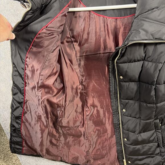 TOMMY HILFIGER Women’s Black long puffer coat jacket Size Small - Picture 8 of 14